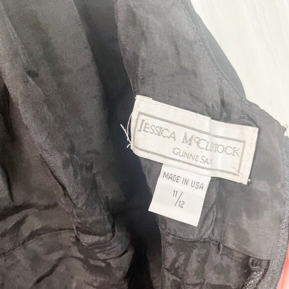 Vintage 90s Jessica McClintock Gunne Sax 90s/2000s Little Black Dress - Picture 7 of 7